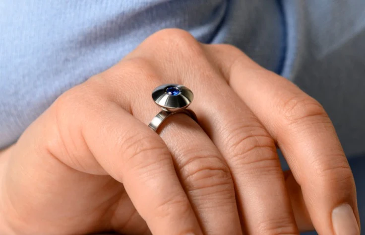 Ring "Milo mit Farbstein" Fingerabdruck - Image 3
